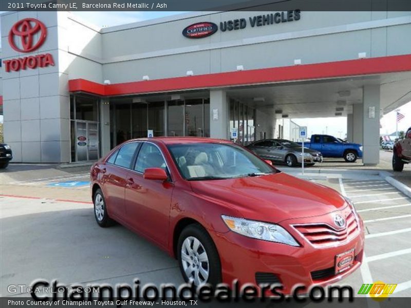 Barcelona Red Metallic / Ash 2011 Toyota Camry LE