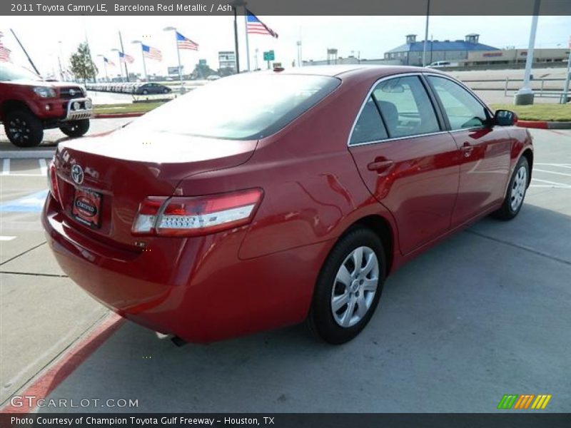 Barcelona Red Metallic / Ash 2011 Toyota Camry LE