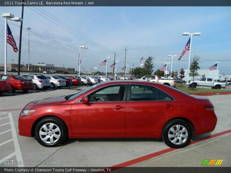 Barcelona Red Metallic / Ash 2011 Toyota Camry LE