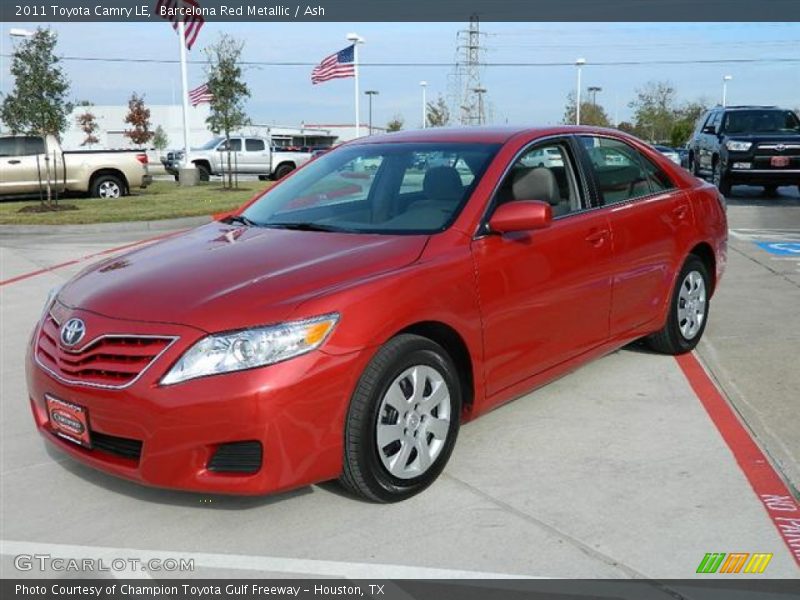 Barcelona Red Metallic / Ash 2011 Toyota Camry LE