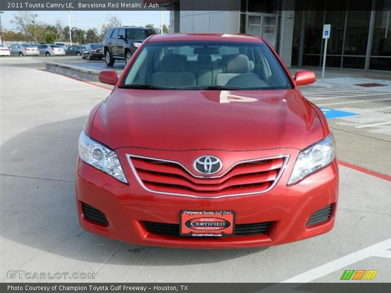 Barcelona Red Metallic / Ash 2011 Toyota Camry LE