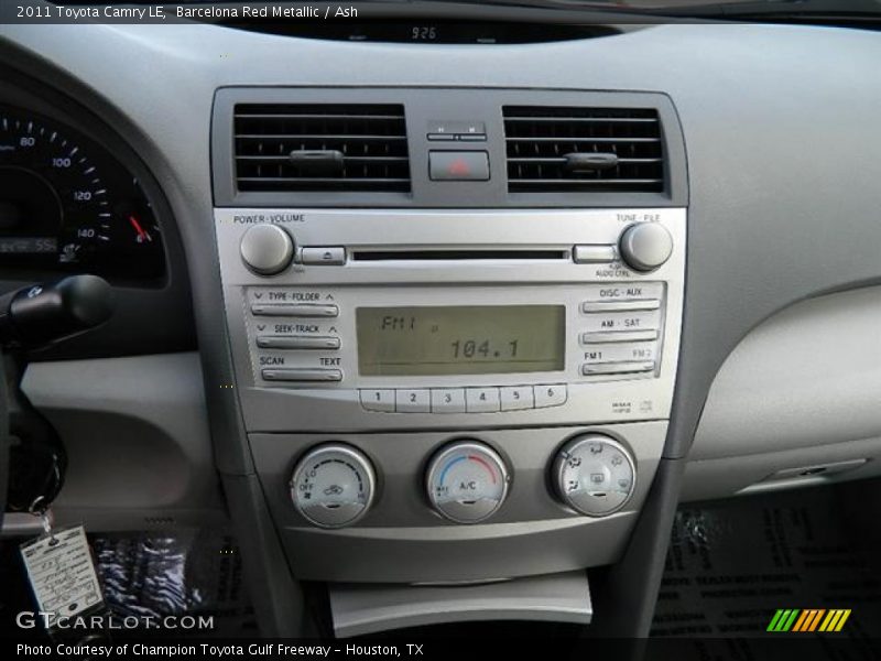 Barcelona Red Metallic / Ash 2011 Toyota Camry LE