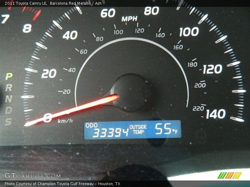 Barcelona Red Metallic / Ash 2011 Toyota Camry LE