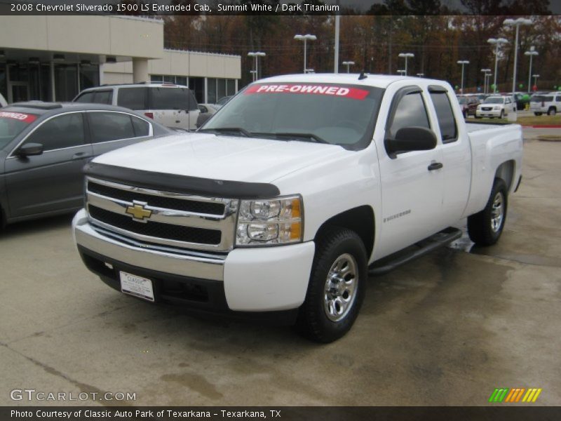 Summit White / Dark Titanium 2008 Chevrolet Silverado 1500 LS Extended Cab