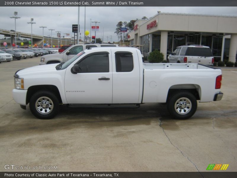 Summit White / Dark Titanium 2008 Chevrolet Silverado 1500 LS Extended Cab