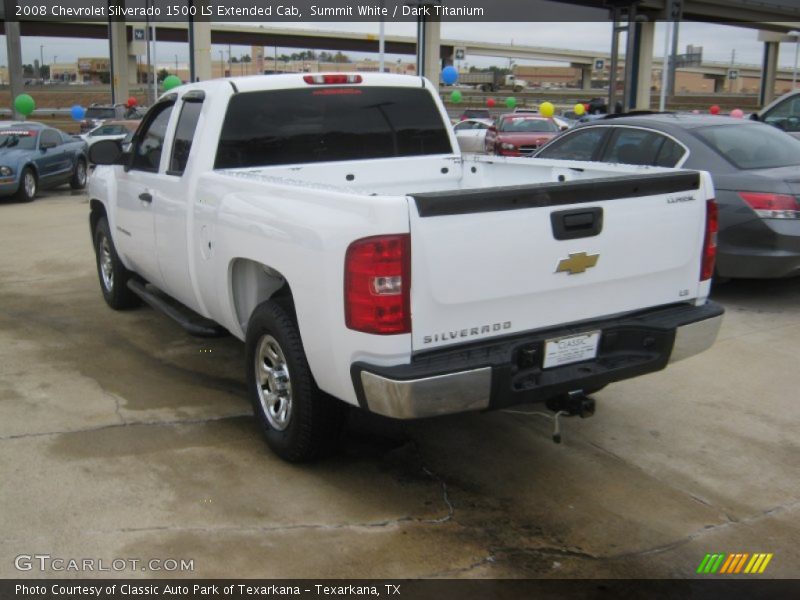 Summit White / Dark Titanium 2008 Chevrolet Silverado 1500 LS Extended Cab