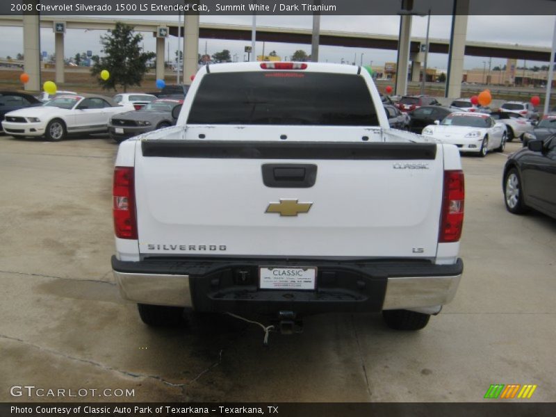 Summit White / Dark Titanium 2008 Chevrolet Silverado 1500 LS Extended Cab