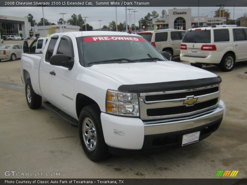 Summit White / Dark Titanium 2008 Chevrolet Silverado 1500 LS Extended Cab