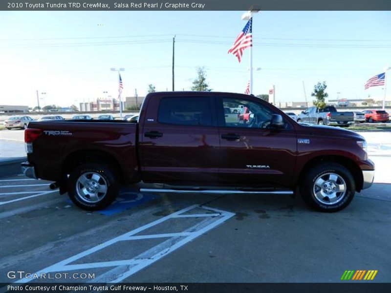 Salsa Red Pearl / Graphite Gray 2010 Toyota Tundra TRD CrewMax