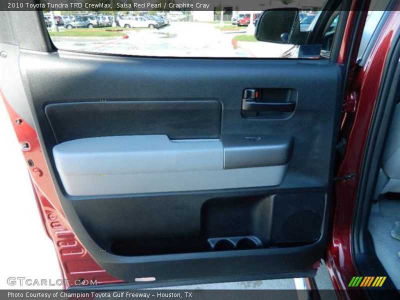 Salsa Red Pearl / Graphite Gray 2010 Toyota Tundra TRD CrewMax