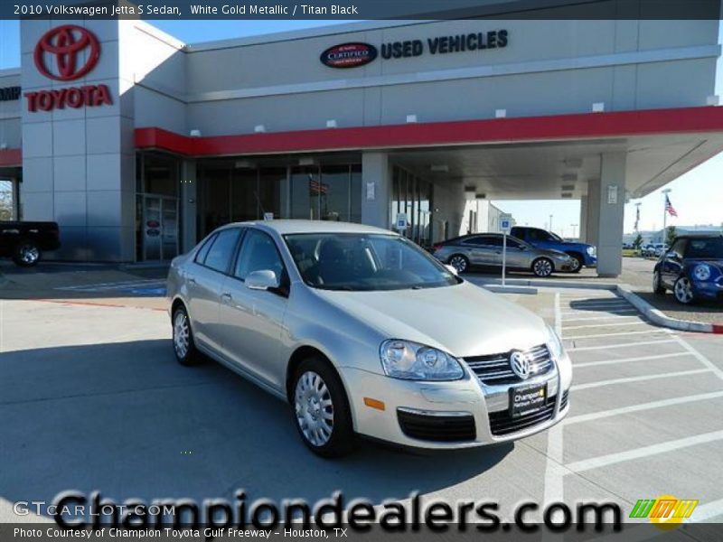 White Gold Metallic / Titan Black 2010 Volkswagen Jetta S Sedan