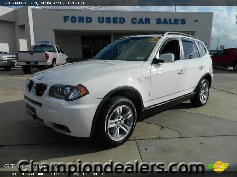 Alpine White / Sand Beige 2006 BMW X3 3.0i