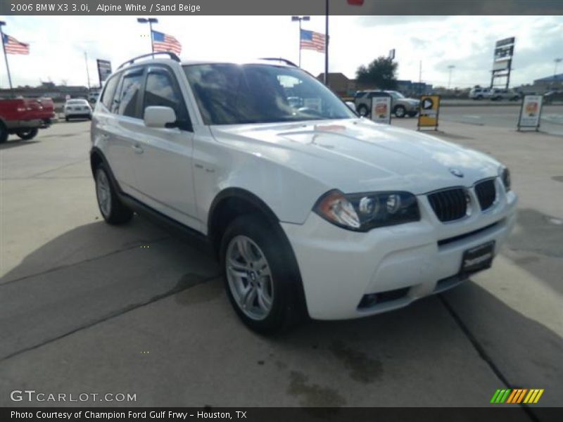 Alpine White / Sand Beige 2006 BMW X3 3.0i