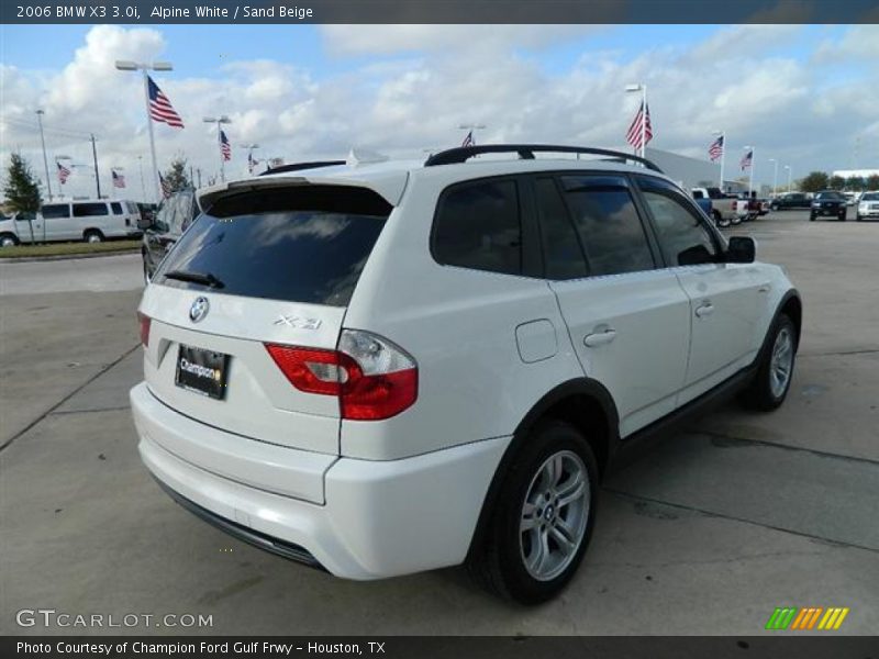 Alpine White / Sand Beige 2006 BMW X3 3.0i
