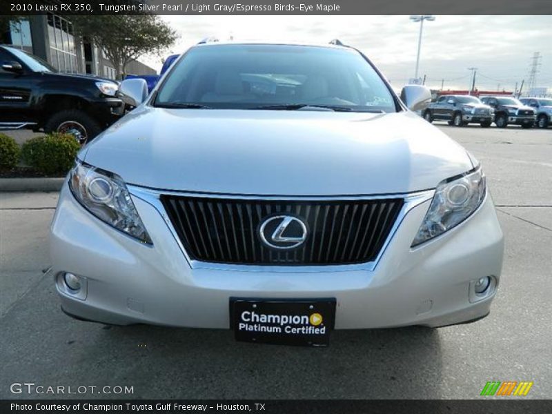 Tungsten Silver Pearl / Light Gray/Espresso Birds-Eye Maple 2010 Lexus RX 350