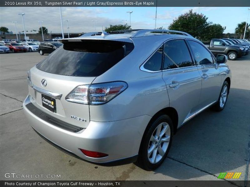 Tungsten Silver Pearl / Light Gray/Espresso Birds-Eye Maple 2010 Lexus RX 350
