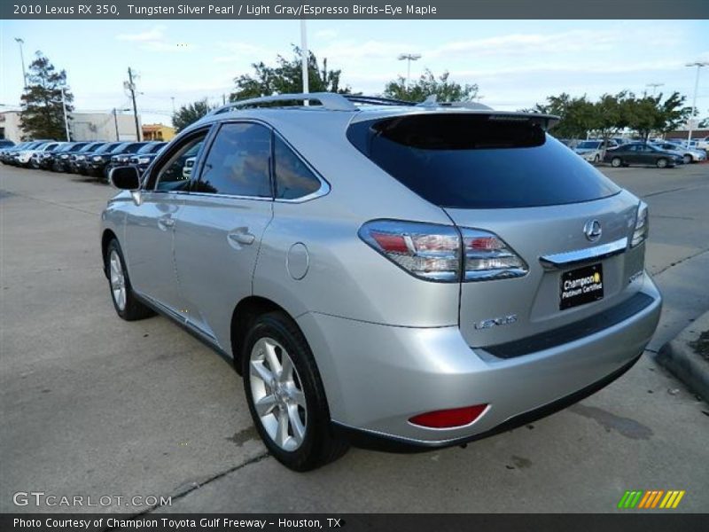 Tungsten Silver Pearl / Light Gray/Espresso Birds-Eye Maple 2010 Lexus RX 350