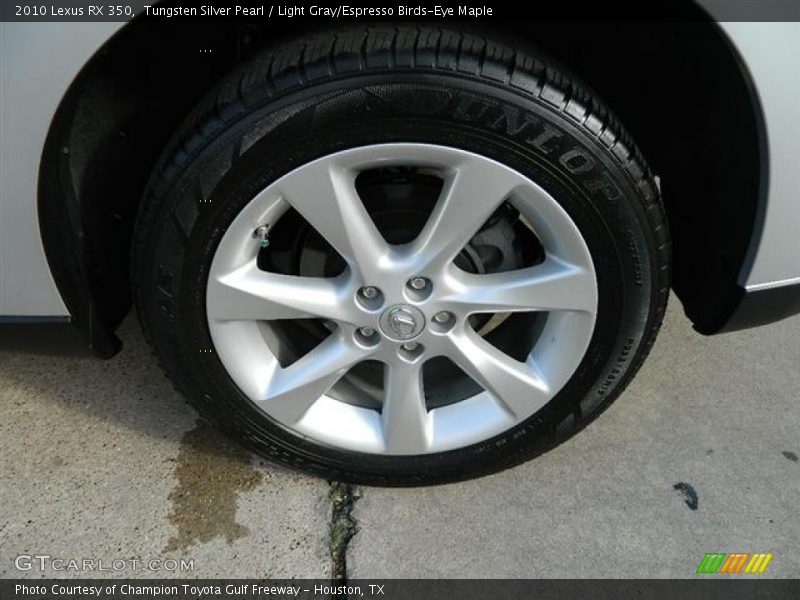 Tungsten Silver Pearl / Light Gray/Espresso Birds-Eye Maple 2010 Lexus RX 350