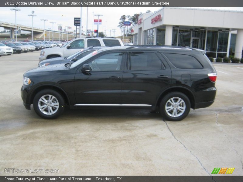 Brilliant Black Crystal Pearl / Dark Graystone/Medium Graystone 2011 Dodge Durango Crew