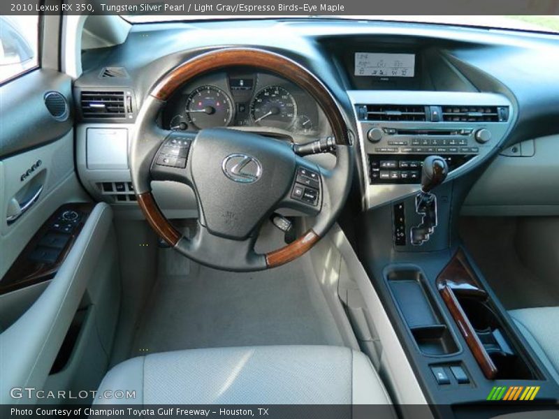 Tungsten Silver Pearl / Light Gray/Espresso Birds-Eye Maple 2010 Lexus RX 350