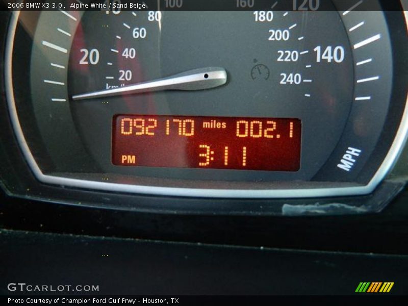 Alpine White / Sand Beige 2006 BMW X3 3.0i