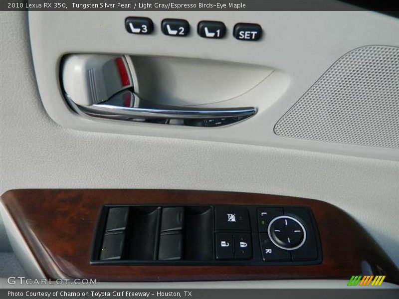 Tungsten Silver Pearl / Light Gray/Espresso Birds-Eye Maple 2010 Lexus RX 350