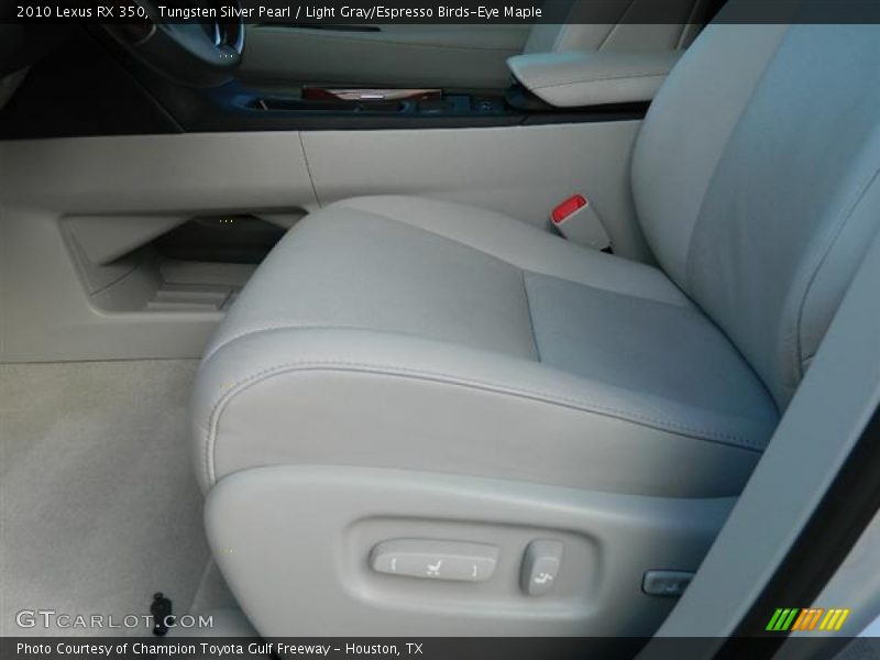 Tungsten Silver Pearl / Light Gray/Espresso Birds-Eye Maple 2010 Lexus RX 350