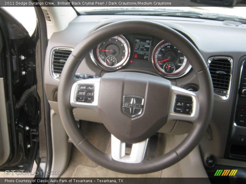 Brilliant Black Crystal Pearl / Dark Graystone/Medium Graystone 2011 Dodge Durango Crew