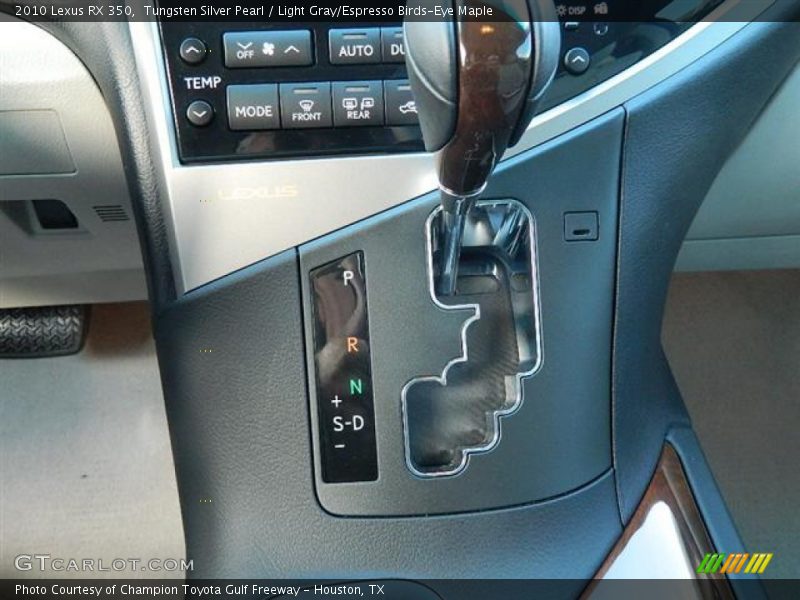 Tungsten Silver Pearl / Light Gray/Espresso Birds-Eye Maple 2010 Lexus RX 350