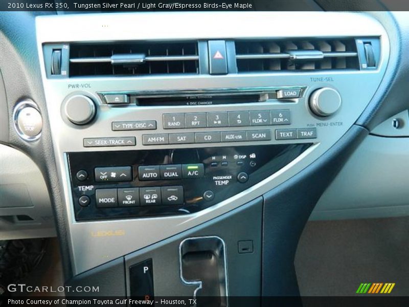 Tungsten Silver Pearl / Light Gray/Espresso Birds-Eye Maple 2010 Lexus RX 350