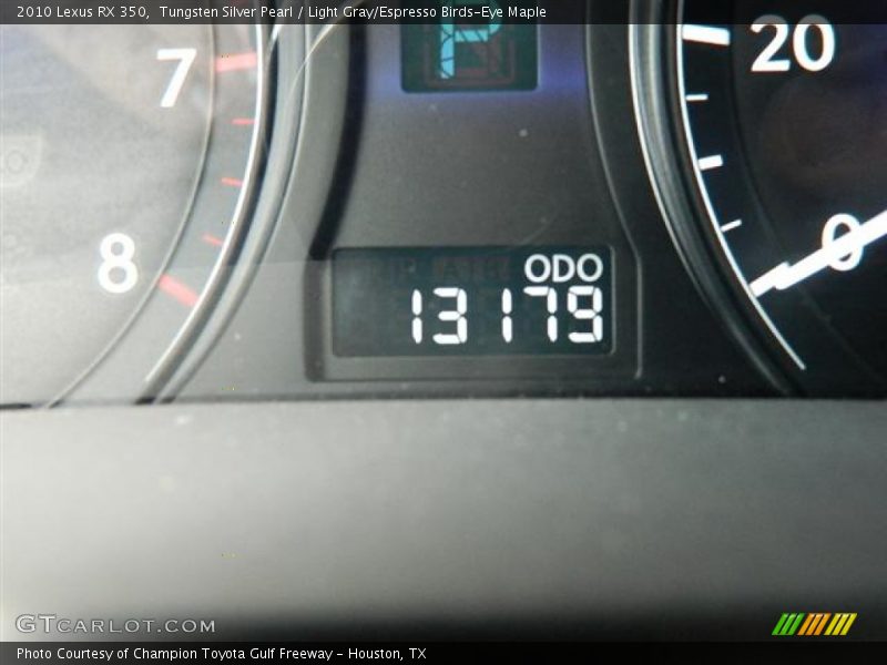 Tungsten Silver Pearl / Light Gray/Espresso Birds-Eye Maple 2010 Lexus RX 350