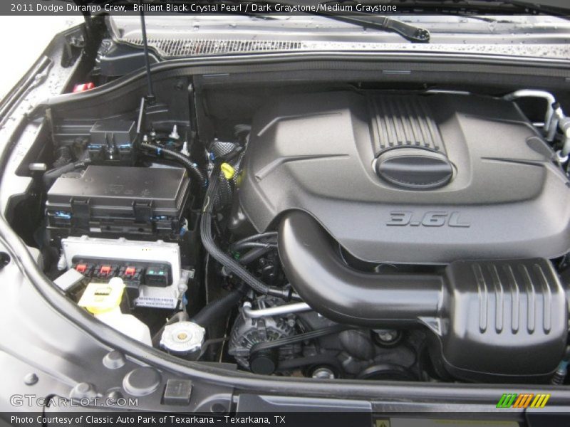 Brilliant Black Crystal Pearl / Dark Graystone/Medium Graystone 2011 Dodge Durango Crew