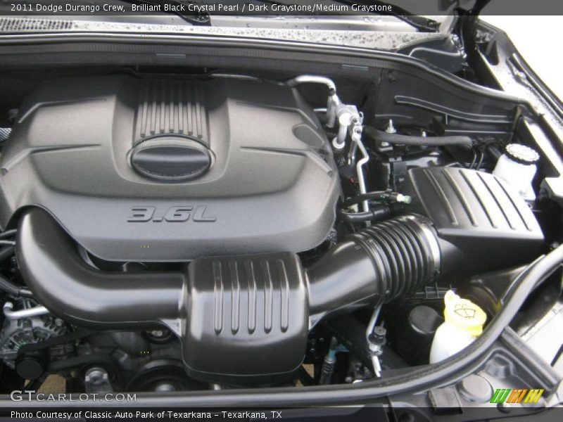 Brilliant Black Crystal Pearl / Dark Graystone/Medium Graystone 2011 Dodge Durango Crew