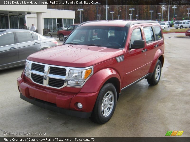 Inferno Red Crystal Pearl / Dark Slate Gray 2011 Dodge Nitro Heat