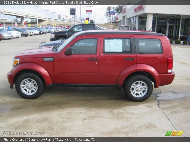 Inferno Red Crystal Pearl / Dark Slate Gray 2011 Dodge Nitro Heat