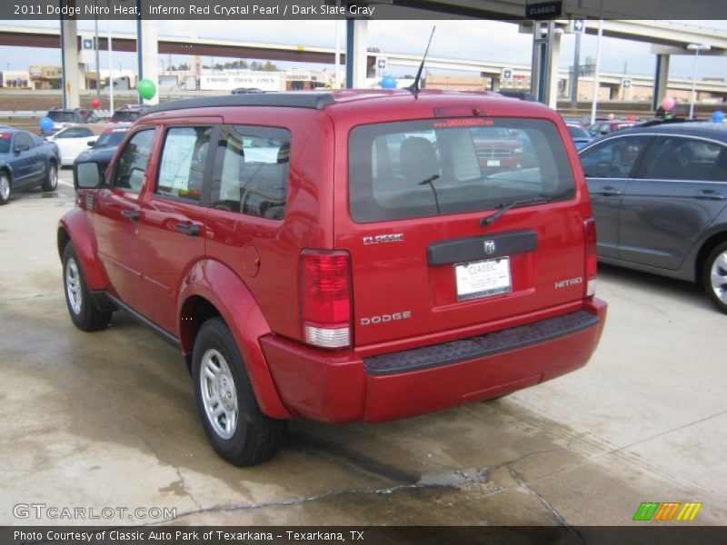 Inferno Red Crystal Pearl / Dark Slate Gray 2011 Dodge Nitro Heat