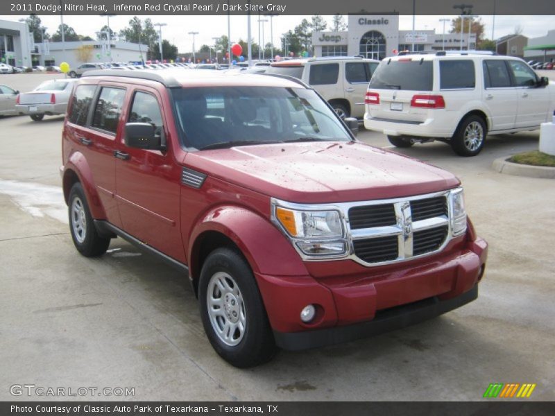 Inferno Red Crystal Pearl / Dark Slate Gray 2011 Dodge Nitro Heat