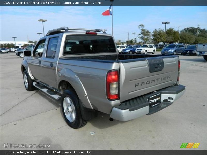 Sand Dune Metallic / Beige 2001 Nissan Frontier SE V6 Crew Cab