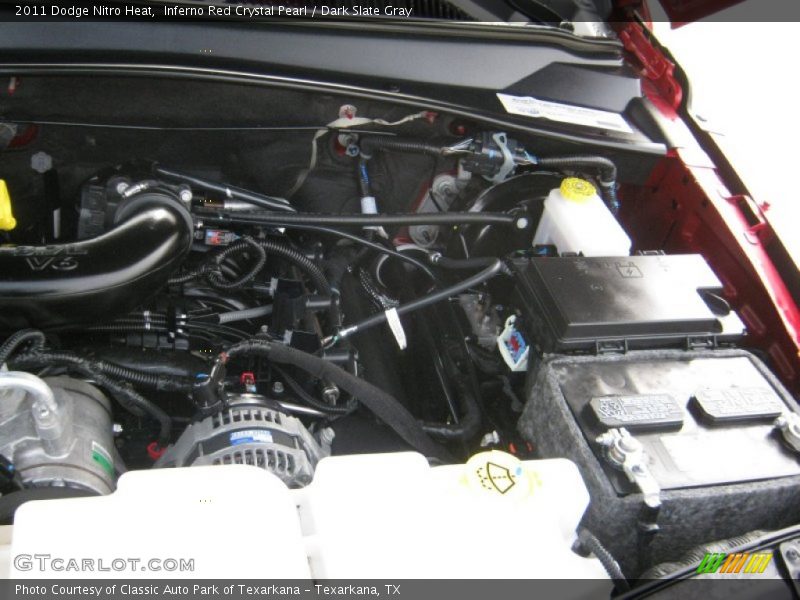 Inferno Red Crystal Pearl / Dark Slate Gray 2011 Dodge Nitro Heat