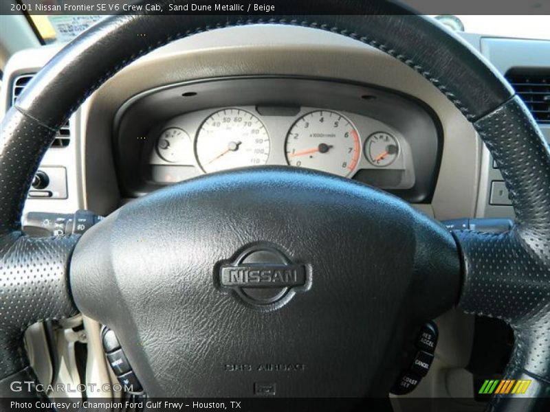 Sand Dune Metallic / Beige 2001 Nissan Frontier SE V6 Crew Cab