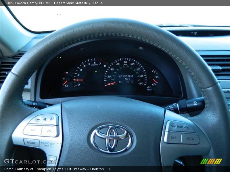 Desert Sand Metallic / Bisque 2009 Toyota Camry XLE V6