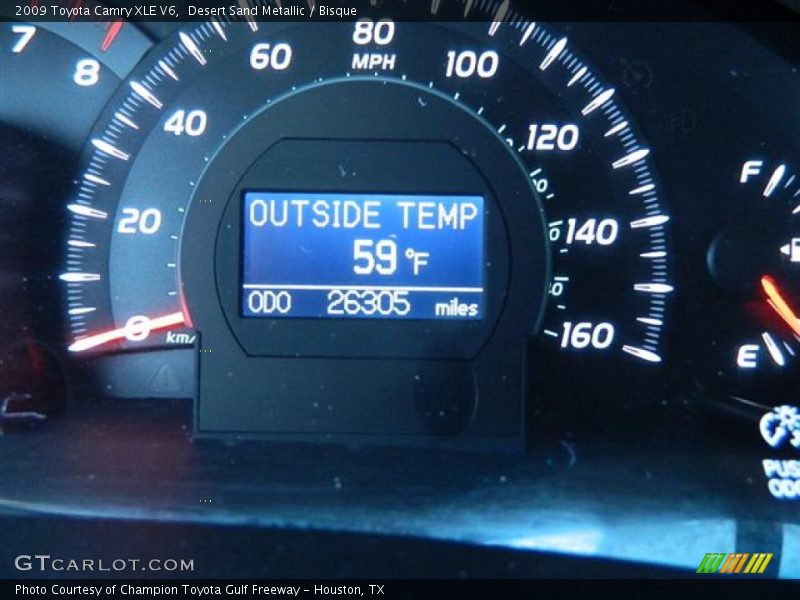 Desert Sand Metallic / Bisque 2009 Toyota Camry XLE V6