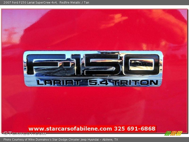 Redfire Metallic / Tan 2007 Ford F150 Lariat SuperCrew 4x4