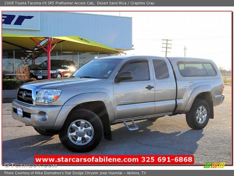 Desert Sand Mica / Graphite Gray 2008 Toyota Tacoma V6 SR5 PreRunner Access Cab