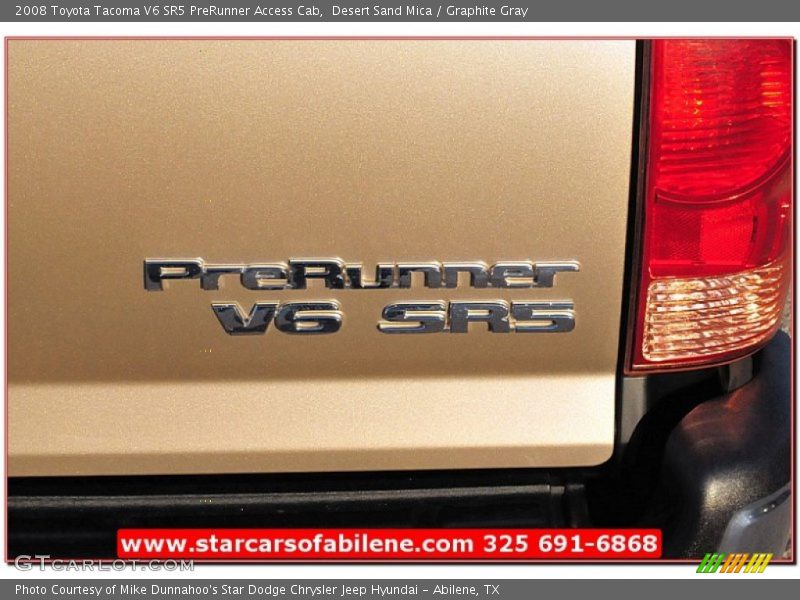 Desert Sand Mica / Graphite Gray 2008 Toyota Tacoma V6 SR5 PreRunner Access Cab