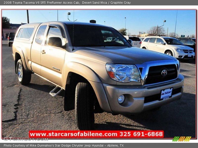 Desert Sand Mica / Graphite Gray 2008 Toyota Tacoma V6 SR5 PreRunner Access Cab