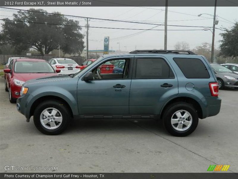 Steel Blue Metallic / Stone 2012 Ford Escape XLT