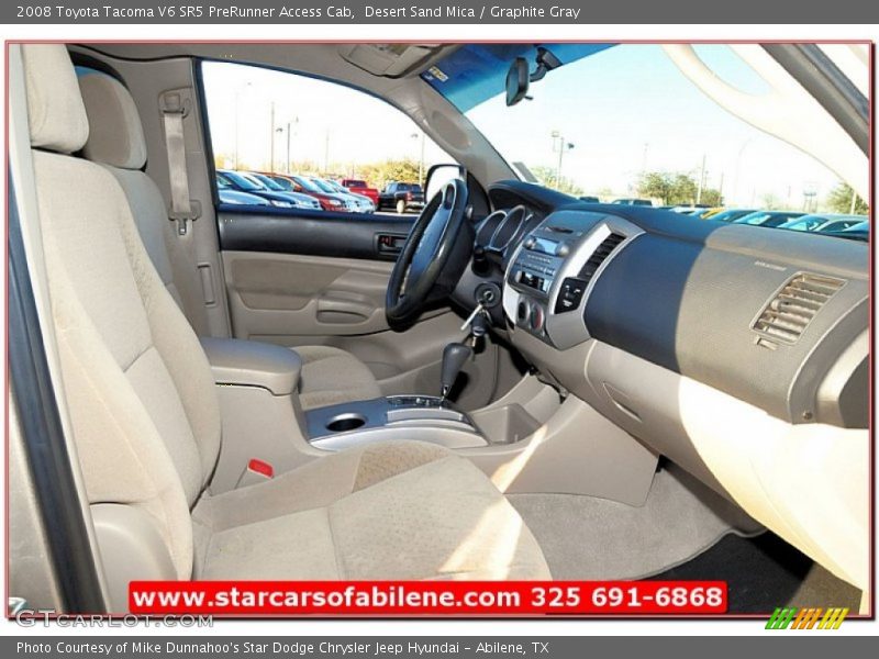 Desert Sand Mica / Graphite Gray 2008 Toyota Tacoma V6 SR5 PreRunner Access Cab