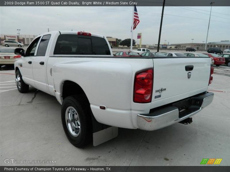 Bright White / Medium Slate Gray 2009 Dodge Ram 3500 ST Quad Cab Dually