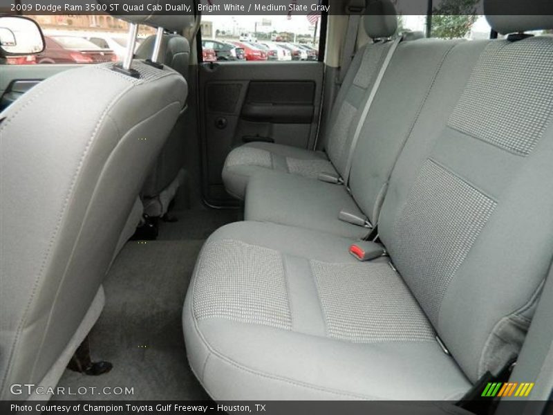 Bright White / Medium Slate Gray 2009 Dodge Ram 3500 ST Quad Cab Dually